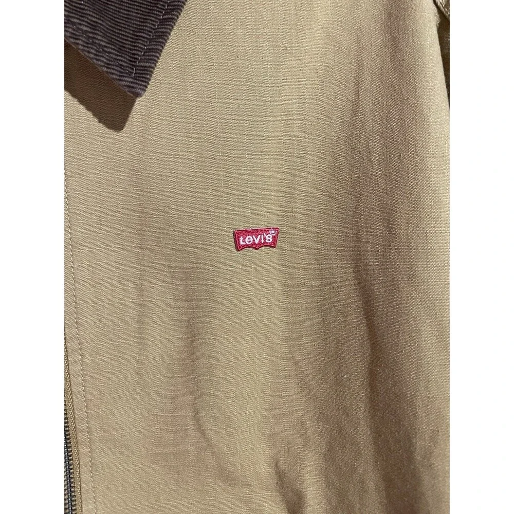 Levis‎ Canvas Depot Jacket Mens XL Brown Corduroy Collar Trucker Barn Utility